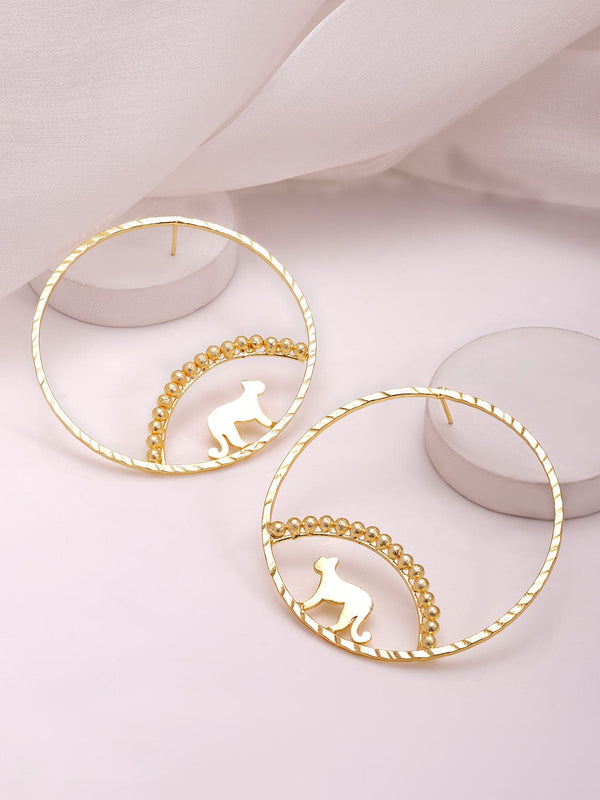 18KT Gold Plated Brass Circular Hoop Earrings