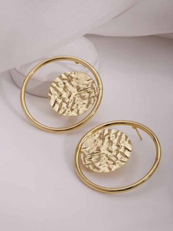 18KT Gold Plated Brass Circular Hoop Earrings