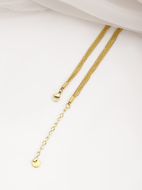 18KT Gold Plated Stainles Steel  Tarnish Free Waterproof Demi-Fine Necklace