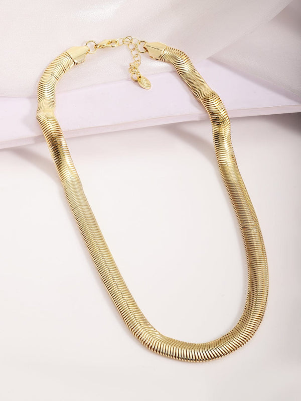 22KT Gold Plated Brass Intricate Linked Necklace