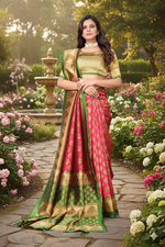 Alifa Pink Art Silk Sarees