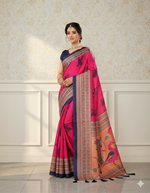 Kripa Pink Art Silk Sarees