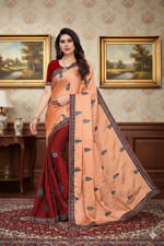 Mirza Maroon Art Silk Sarees