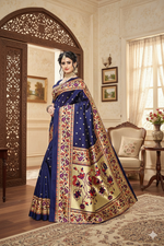 Matwali Navy Art Silk Sarees