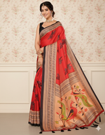 Kripa Red Art Silk Sarees