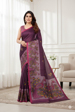 Udita Purple Art Silk Sarees