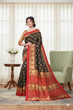 Alifa Black Art Silk Sarees
