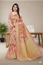 Air Peach Art Silk Sarees