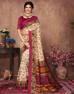 Poorvi Chiku Maroon Art Silk Sarees