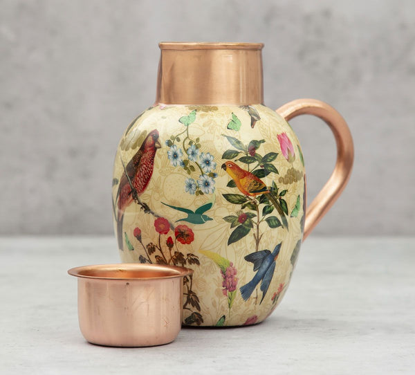 Bird Land Copper Jug Set