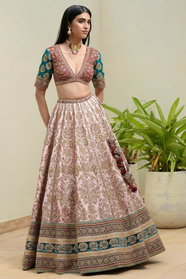 Dazzling Mulberry Silk Lehenga with Intricate Dori Work