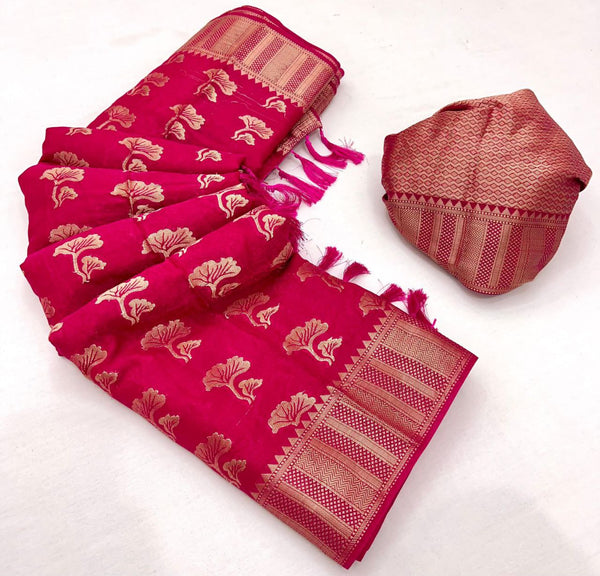 Elegant Chiniya Silk Satin Saree with Grand Pallu and Brocade Blouse