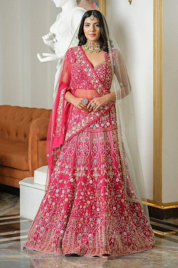 Glamorous Malai Satin Silk Lehenga with Sequins and Multi-Thread Detailing