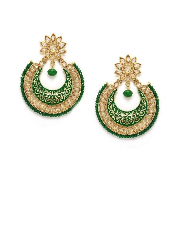 Rubans Gold-Toned Crescent Shaped Chandbalis