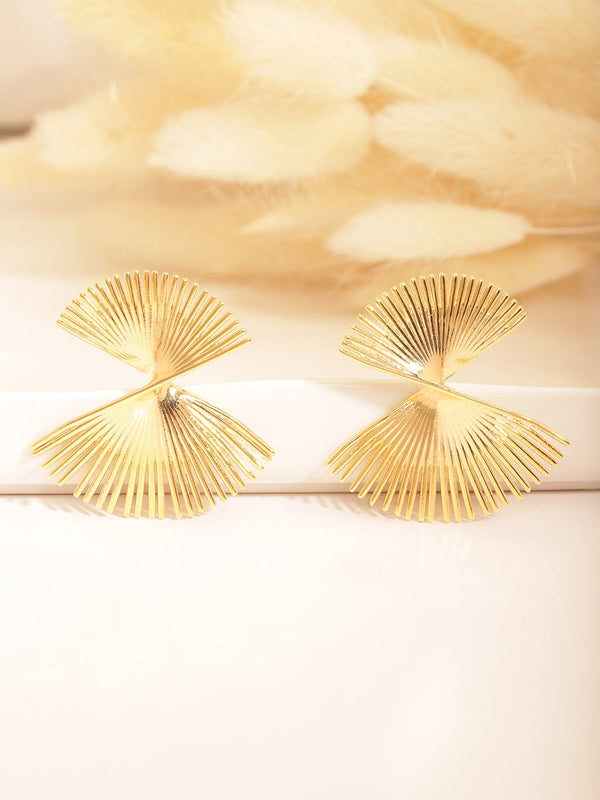 Rubans Voguish Stainless Steel 18 KT Gold Plated Waterproof tarnish-free Radiant burst Earrings