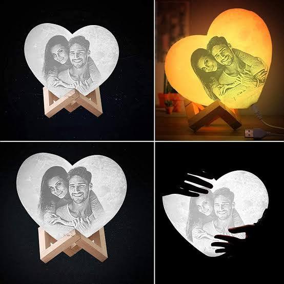 3D Heart Moon Lamp (15cm)